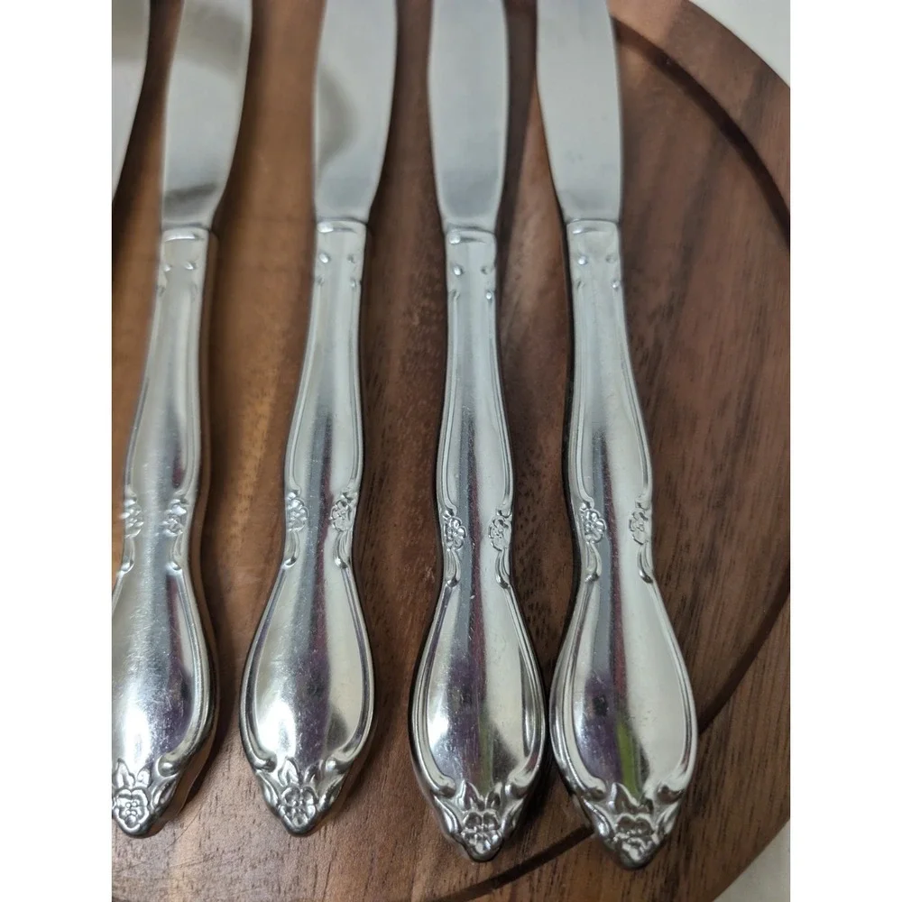 Oneida CHATELAINE Stainless Dinner‎ KNIFE set 6 Silverware Kitchen